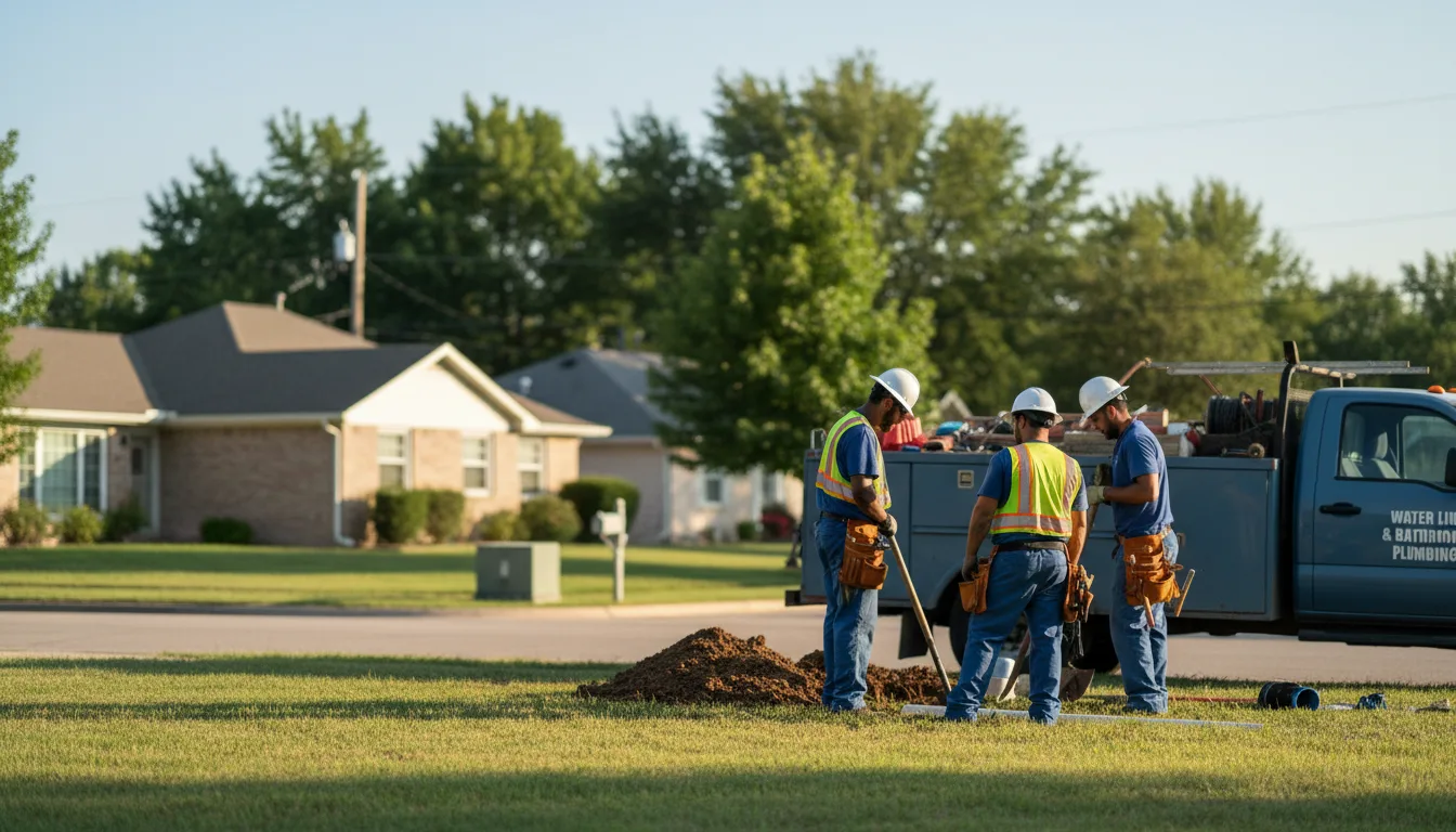 Residential water line and bathroom plumbing service in Tiff City, MO